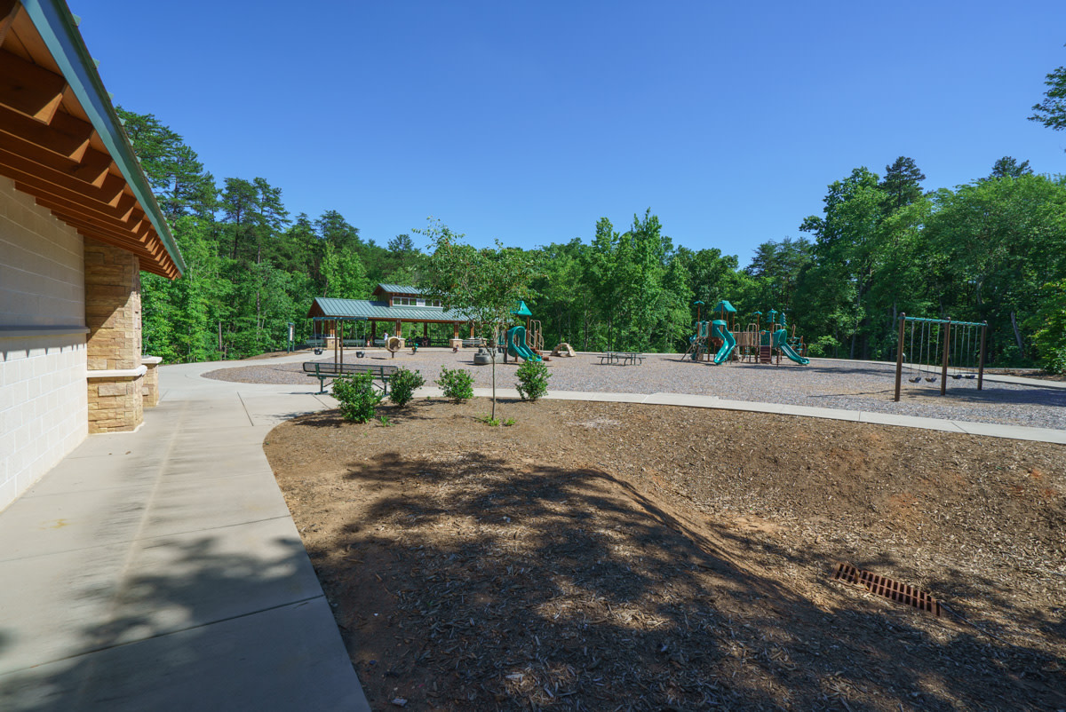 In Denver, N.C. about 30 miles north of downtown Charlotte, you'll find a bucolic neighborhood filled with parks, a nature reserve and a huge lake, Lake Norman. Here, you can see the playground area in the Rock Springs Nature Preserve. (Credit: Wikimedia 