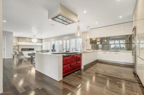 This funky upscaled kitchen in a Northern New Jersey estate typifies Renovation Angel's upscaling work. (Courtesy of Renovation Angel) 